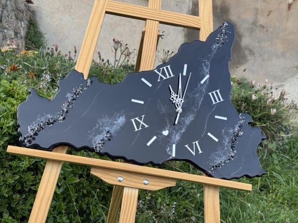 Orologio Sicilia Nero e Argento
