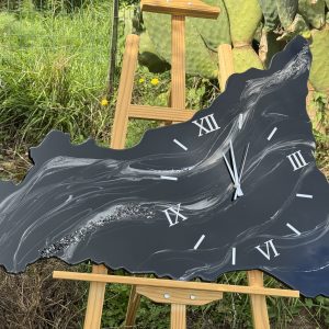 Orologio Sicilia Marmo nero/argento